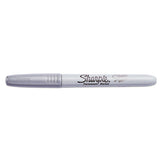Metallic Fine Point Permanent Markers, Bullet Tip, Silver, 4-pack