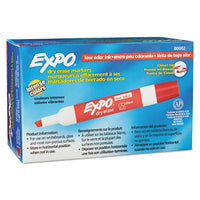 Low-odor Dry-erase Marker, Broad Chisel Tip, Red, Dozen