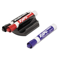 Magnetic Clip Eraser, Broad Chisel Tip, Assorted Colors, 3-set