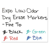 Low-odor Dry-erase Marker, Fine Bullet Tip, Red, Dozen