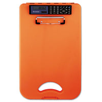 Deskmate Ii W-calculator, 1-2" Clip Cap, 8 1-2 X 12 Sheets, Hi-vis Orange