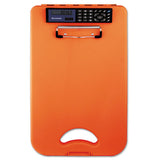 Deskmate Ii W-calculator, 1-2" Clip Cap, 8 1-2 X 12 Sheets, Hi-vis Orange