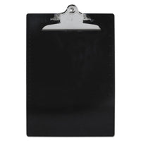Recycled Plastic Clipboard With Ruler Edge, 1" Clip Cap, 8 1-2 X 12 Sheet, Black
