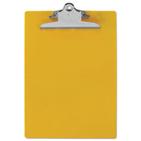 Recycled Plastic Clipboard W-ruler Edge, 1" Clip Cap, 8 1-2 X 12 Sheets, Yellow