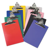 Recycled Plastic Clipboard With Ruler Edge, 1" Clip Cap, 8 1-2 X 12 Sheets, Pink