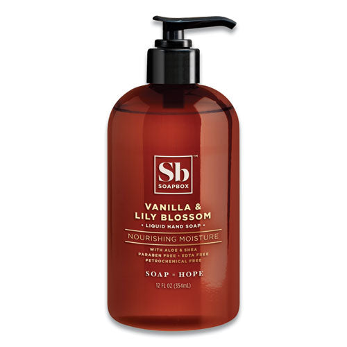 Hand Soap, Vanilla And Lily Blossom, 12 Oz Pump Bottle, 3-box