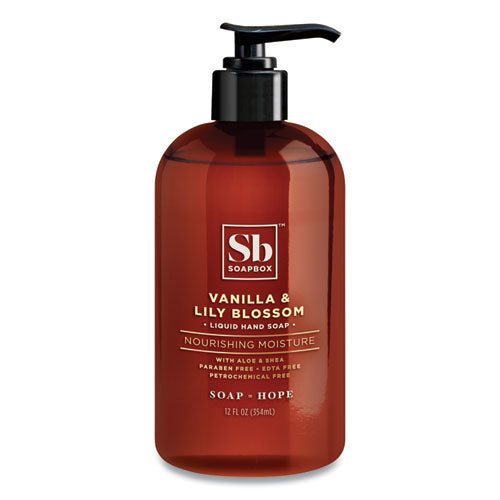 Hand Soap, Vanilla And Lily Blossom, 12 Oz Pump Bottle, 12-carton