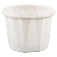 Paper Portion Cups, .5oz, White, 250-bag, 20 Bags-carton