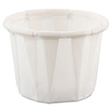 Paper Portion Cups, .5oz, White, 250-bag, 20 Bags-carton