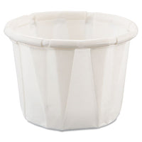 Paper Portion Cups, .75oz, White, 250-bag, 20 Bags-carton