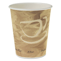 Single Sided Poly Paper Hot Cups, 10 Oz, Mistique Design, 50-bag, 20 Bags-carton