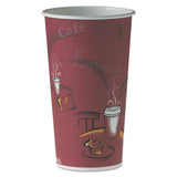 Polycoated Hot Paper Cups, 4 Oz, Bistro Design, 50-pack, 20 Pack-carton