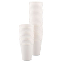 Single-sided Poly Paper Hot Cups, 8oz, White, 50-bag, 20 Bags-carton