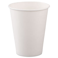 Single-sided Poly Paper Hot Cups, 8oz, White, 50-bag, 20 Bags-carton