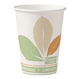 Bare  By Solo Eco-forward Pla Paper Hot Cups, 12oz,leaf Design,50-bag,20 Bags-ct