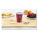 Solo Bistro Design Hot Drink Cups, Paper, 12oz, Maroon, 50-bag, 20 Bags-carton