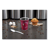 Solo Bistro Design Hot Drink Cups, Paper, 12oz, Maroon, 50-bag, 20 Bags-carton