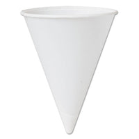 Bare Treated Paper Cone Water Cups, 4 1-4 Oz., White, 200-bag