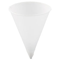 Cone Water Cups, Paper, 4oz, Rolled Rim, White, 200-bag, 25 Bags-carton