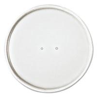 Paper Lids For 16oz Food Containers, White, Vented, 3.9"dia, 25-bag, 20 Bg-ctn
