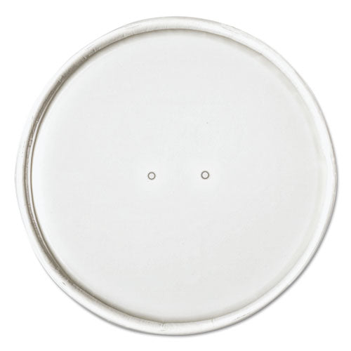 Paper Lids For 32oz Food Containers, White, Vented, 4.6"dia, 25-bag, 20 Bg-ctn