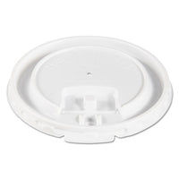 Liftbk & Lock Tab Cup Lids For Foam Cups, Fits 10oz Cups, White, 2000-carton