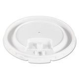 Liftbk & Lock Tab Cup Lids For Foam Cups, Fits 10oz Cups, White, 2000-carton