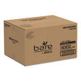 Bare By Solo Eco-forward Bagasse Hinged Lid Containers, 3-compartment, 9.6 X 9.4 X 3.2, Ivory, 200-carton