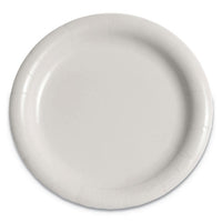 Bare Eco-forward Clay-coated Paper Dinnerware, Plate, 9" Diameter, White