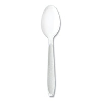 Impress Heavyweight Full-length Polystyrene Cutlery, Teaspoon, White, 100/box