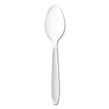 Impress Heavyweight Full-length Polystyrene Cutlery, Teaspoon, White, 100/box