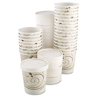 Flexstyle Double Poly Paper Containers, 16 Oz, Symphony, 50-sleeve, 10 Sleeves-carton