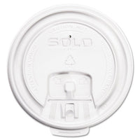 Lift Back And Lock Tab Cup Lids, For 8oz Cups, White, 100-sleeve, 10 Sleeves-ct