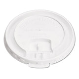 Lift Back And Lock Tab Cup Lids, For 10oz Cups, White, 100-sleeve, 20 Sleeves-ct