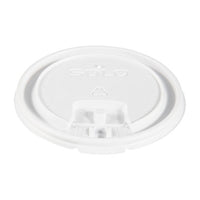 Lift Back And Lock Tab Cup Lids, 10-24 Oz Cups, White, 100-sleeve, 10 Sleeves-carton