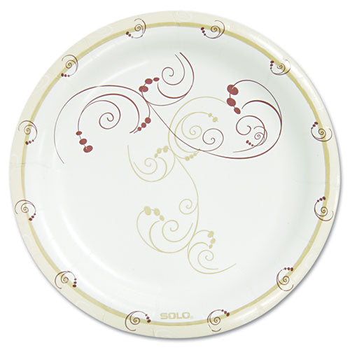 Symphony Paper Dinnerware, Mediumweight Plate, 8 1-2" Round, Tan, 125-pack