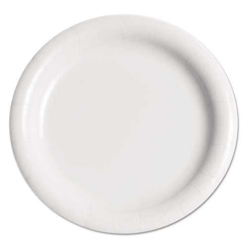 Bare Eco-forward Clay-coated Paper Plate, 9", Wh, Rnd, Mdmwgt, 125-pk, 4 Pk-ct