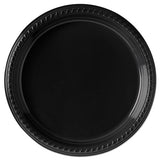 Party Plastic Plates, 10 1-4", Black, 500-carton