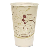 Symphony Treated-paper Cold Cups, 12oz, White-beige-red, 100-bag, 20 Bags-carton