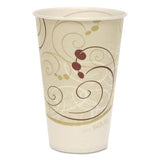 Symphony Treated-paper Cold Cups, 12oz, White-beige-red, 100-bag, 20 Bags-carton