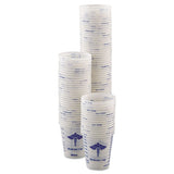 Paper Medical & Dental Graduated Cups, 3oz, White-blue, 100-bag, 50 Bags-carton