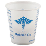 Paper Medical & Dental Graduated Cups, 3oz, White-blue, 100-bag, 50 Bags-carton