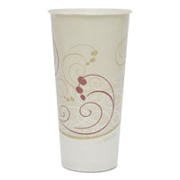 Symphony Treated-paper Cold Cups, 16oz, White-beige-red, 50-bag, 20 Bags-carton