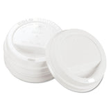 Traveler Cappuccino Style Dome Lid, Polystyrene, Fits 10-24 Oz Hot Cups, White, 1000-carton