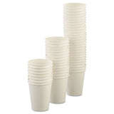 Uncoated Paper Cups, Hot Drink, 8oz, White, 1000-carton