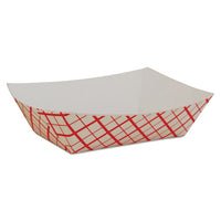 Paper Food Baskets, Red-white Checkerboard, 1-2 Lb Capacity, 1000-carton