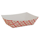 Paper Food Baskets, Red-white Checkerboard, 1-2 Lb Capacity, 1000-carton
