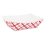 Paper Food Baskets, 1lb, Red-white, 1000-carton