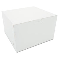 Tuck-top Bakery Boxes, 8 X 8 X 5, White, 100-carton