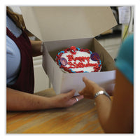 Bakery Boxes, 14 X 14 X 6, White, Paper, 50/carton